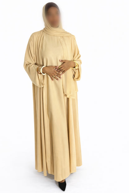 Abaya 3 pièces Beige